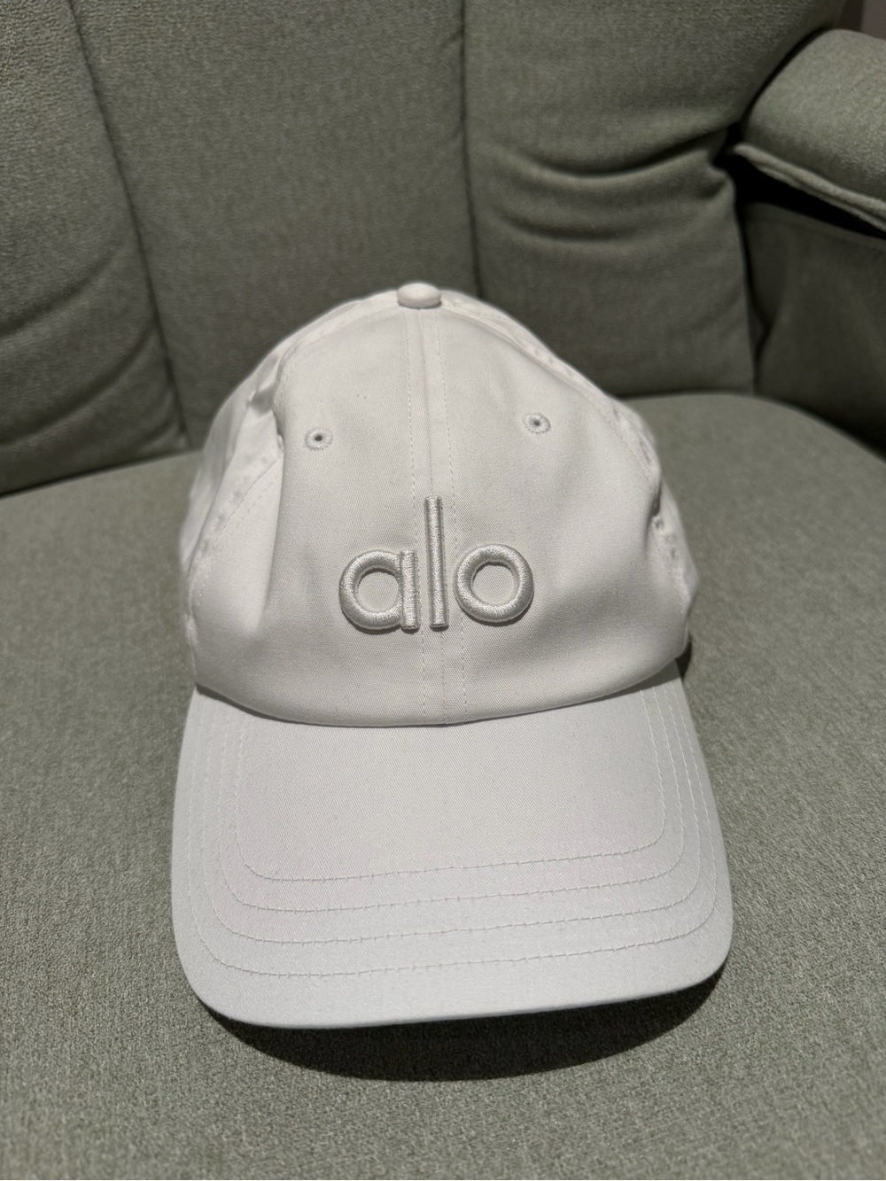 ALO White Embroidered Logo Cap